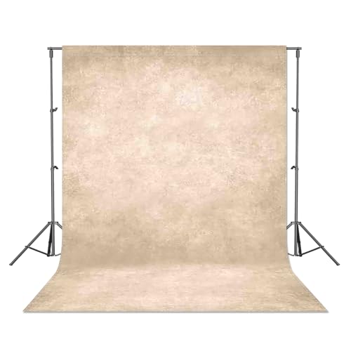 5x7ft Fabric Beige Abstract Texture Photography Backdrop (No Stand No Clips) Portrait Photoshoot Background Adult Newborn Child Headshot Photo Studio Props Booth Rod Pocket On Top - color: Beige, size: 5'x7'