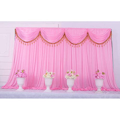 20ft x 10ft Backdrop Stand Pipe Kit Heavy Duty Wedding Backdrop Stand with Weighted Stainless Bases for Backdrop Frame Wedding Backdrop Ceremony Backdrop Show Display