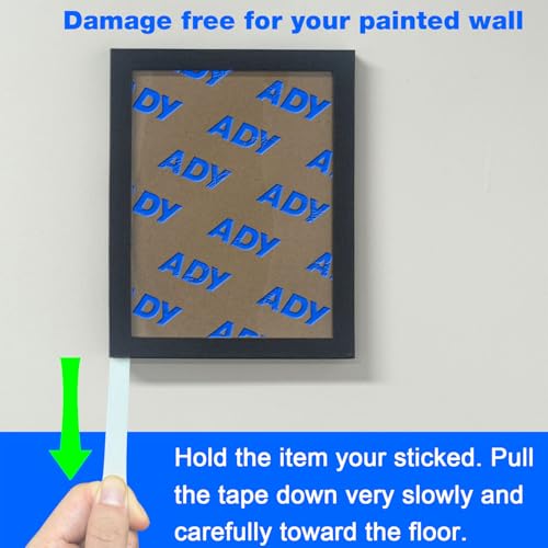 ADY Double Sided Tape for Walls Removable Heavy Duty 1in x 20ft, Mounting Tape No Nail Drilling,Picture Hanging Adhesive Strips Damage Free for Rent Room, Poster Stick Tape - color: White