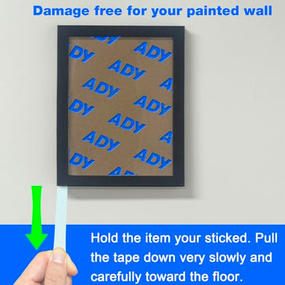 ADY Double Sided Tape for Walls Removable Heavy Duty 1in x 20ft, Mounting Tape No Nail Drilling,Picture Hanging Adhesive Strips Damage Free for Rent Room, Poster Stick Tape - color: White