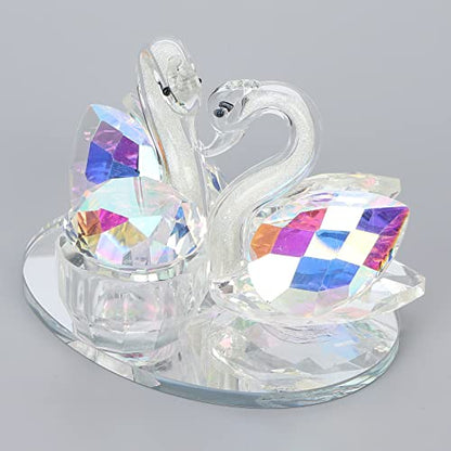 Nail Art Dappen Dish, Swan Shape Multifunctional Liquid Powder Exquisite Elegant Glass Acrylic Liquid Cup Holder Photography Prop Glassware Tools with Lid for Home Nail Salon