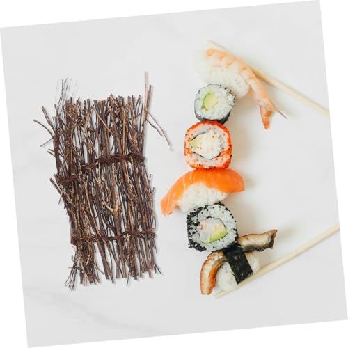LIFKOME 6pcs Bamboo Sushi Serving Plate Decor Rustic Japanese Sashimi Display Fence for Food Photography Elegant Table Ornaments for Sushi Restaurants and Home Use