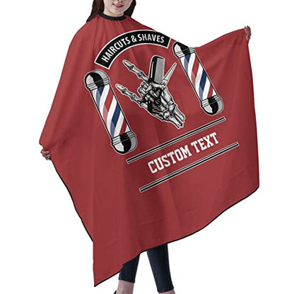 Custom Waterproof Barber Cape Personalized Text Barber Shop Salon Cape for Men Customized Hair Cutting Cape - color: Haircut Shave Barbershop