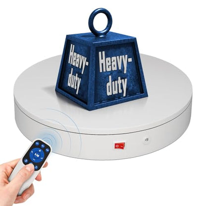 Remote Motorized Electric Turntable Rotating Display Stand Spinning Rotating Platform 360 Photography Turntable Motorized Spinning Platform for Photography,Display,3D Scaner - size: 7.9inch/White/100Lbs Load