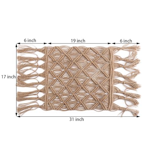 Zeroest Baby Photography Props Linen Blanket Newborn Photography Props Rug Boy Girl Photo Shoot Posing Burlap Macrame Photoshoot Backdrop (Medium)