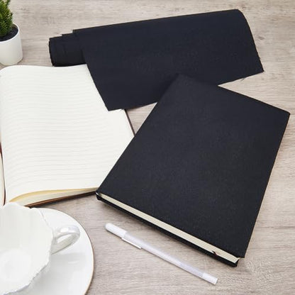 CRASPIRE 51 x 11.8inch Linen Book Cloth for Book Binding Fabric Surface Paper Backed Bookcover Books Album Scrapbooking Archival DIY Covering Protector Bookcloth Bookbinding Supplies Black - color: Black