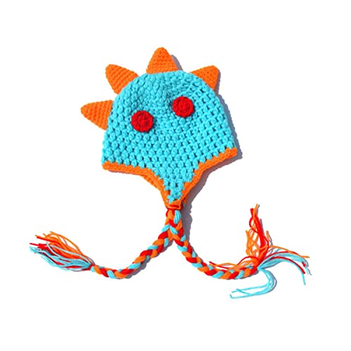 JIAHG Newborn Baby Photography Props Crochet Knitted Outfit Cute Dinosaur Hat & Pants Boys Girls Photoshoot Halloween Costume - color: Blue Dinosaur