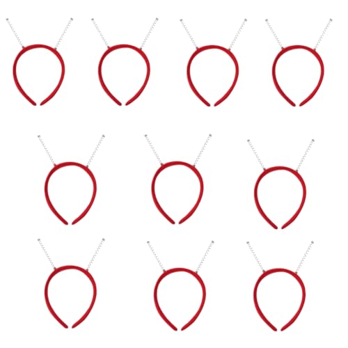 10Pcs Plain Headband with Springs Headpieces Party Props Soft Thin Headband