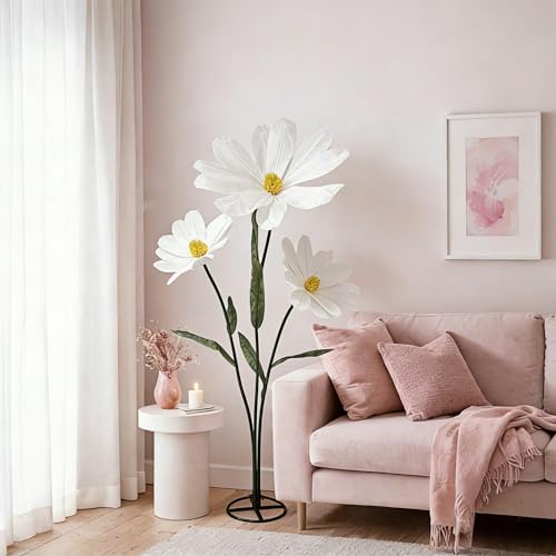 Giant Paper Flowers for Decoration, 5.9 Ft Large Daisy Flowers Artificial, Wedding Decorations for Reception, Halloween Birthday Party Background Garden Home Decor Shop Window Display - color: D-white, size: 1 Base