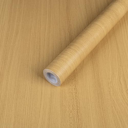 Abyssaly Light Wood Contact Paper Natural Wood Peel and Stick Wallpaper Self Adhesive Waterproof Wallpaper for Kitchen Cabinet Shelf Drawer Liner 11.8" X 197" - color: Light Wood, size: 11.8" x 197"