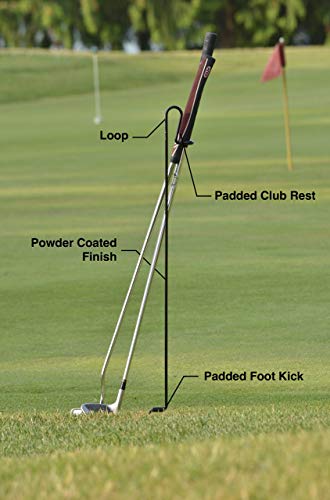 Portable Golf Club Stand by Bronwyck - Lightweight Hands-Free Golf Club Holder for Course, Practice & Driving Range - Multiple Colors - color: Black