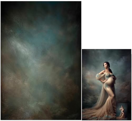 6x9ft Aqua Backdrops Portrait Backdrops for Photography Mottled Photo Background - color: LM-06107, size: 6x9ft