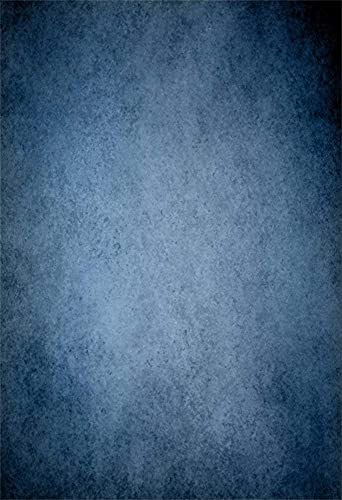 Laeacco 3x5ft Vinyl Backdrop Photography Background Blue Designed Grunge Background Vintage Abstract Texture Blue Paint Wall Blurred Color Baby Children Adult Portrait Backdrop Photo Studio Prop