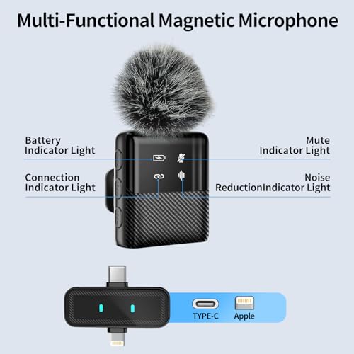 yAyusi Vlogging Kit for iPhone/Android，31" Selfie Stick Tripod with Light, Microphone, Remote Control ＆ Storage Boxes, YouTube Starter Kit for Interviews, Vlogs, TikTok, YouTube Video Recording