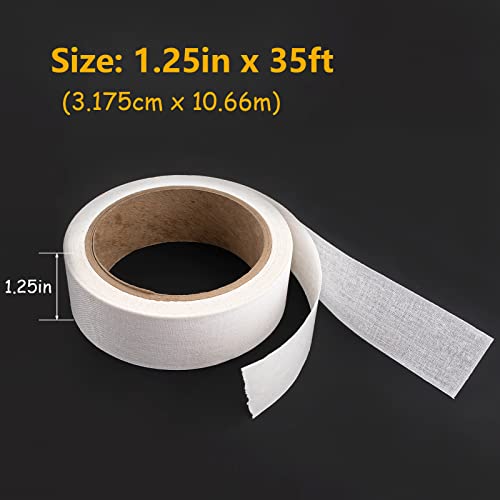 Lineco Self-Adhesive Linen Hinging Tape, 1.25 Inch x 35 Feet, Neutral pH Acrylic Adhesive, Acid-Free, Hinging Artwork, White - size: 35 Foot (Pack of 1)
