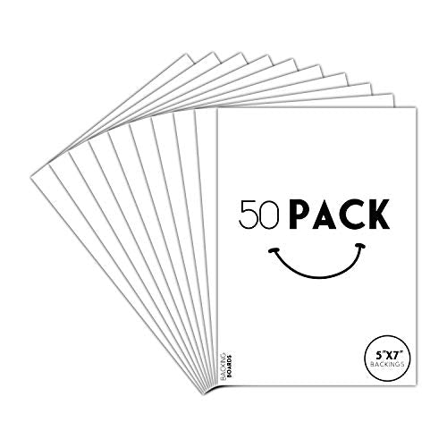 Golden State Art, 5x7 Backing Board Only, 4-Ply Thick 50 Single Backer Boards for Frame, Photo, Print - color: 50 Pack, size: 5x7