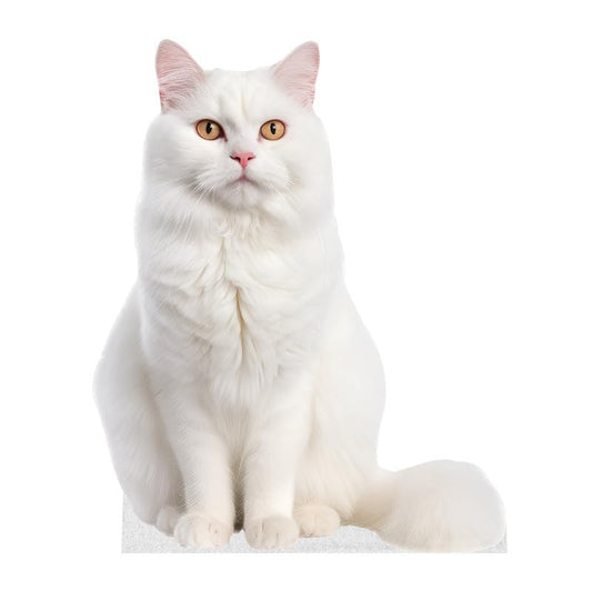 CAT - Snow Lynx - Life Size Cardboard Cutout Standup People with Support Standee | Animals - - color: Cat - Snow Lynx