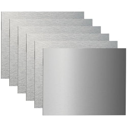 AlumaComp Aluminum Archival Painting & Mounting Panel 6x8, 6 Pack, Double-Sided, 100% Archival, Acid-Free, 4mm Thick, for All Media - size: 6x8" - 6 Pack