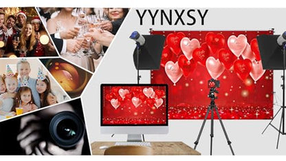 YYNXSY Valentine's Day Photography Backdrop Valentine's Day Photo Background red Love Backdrop Anniversary Party Girl Birthday Photographic Background 7X5FT YY-5009 - color: Gold