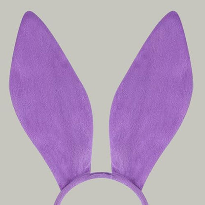Rabbits Ears Hairband Photo Props Easters Hair Hoop Headband Party Headpiece Dress up Headbands for Music Festival - color: Purple