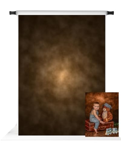 Kate 6.5x10ft Brown Photography Backdrop Abstract Headshot Painted Canvas Background Portrait Backdrop for Photographer - color: Brown, size: 6.5x10ft