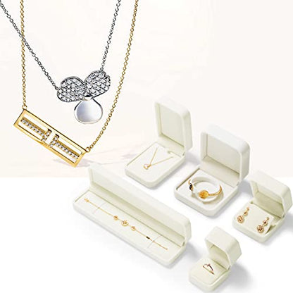 Oirlv Velvet Earring Gift Box Wedding Valentine's Day White Earrings Stud Case - style: Earring Box