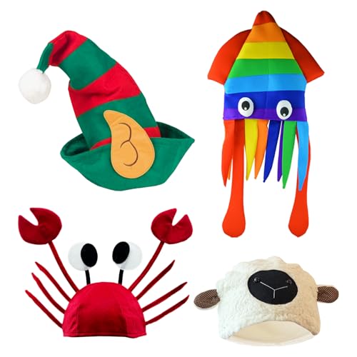 12 Assorted Funny Hats Crazy Party Hat for Adult Teen, Photo Booth Props Dress Up Costume Accessories