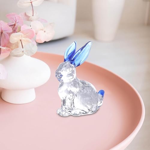 2X Figurine Decorative Figurine Bunny Statue Photo Props Tabletop Ornament Modern Statue for Office Bedroom Centerpiece