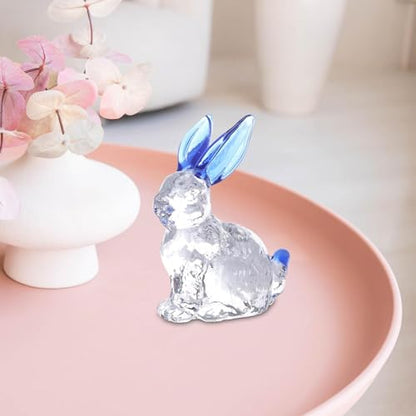 2X Figurine Decorative Figurine Bunny Statue Photo Props Tabletop Ornament Modern Statue for Office Bedroom Centerpiece