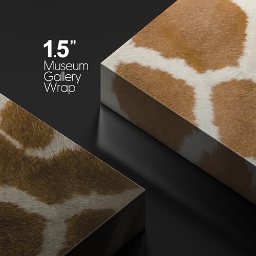 wall26 - Canvas Prints Wall Art - Canvas Prints Wall Art - Giraffe Fur/Skin Texture - 12"x12" - color: 02. Giraffe Pattern, size: 12"L x 12"W