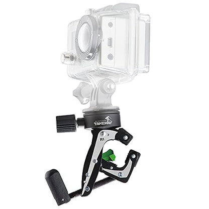 Adjustable Camera Clamp Mount with 1/4 Screew Quick Release Bar Clamp Tabletop C Clampod for Brinno/DSLR/MILC/SLR Camera, and More Action Camera - style: R1