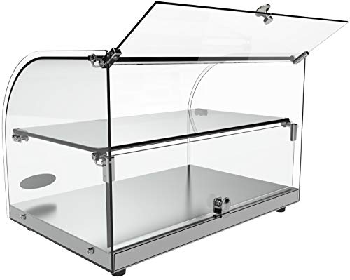 KoolMore - DC-2C 22" Commercial Countertop Bakery Display Case with Front Curved Glass and Rear Door - 1.5 cu. ft. - size: 22 in. - 2 Shelves