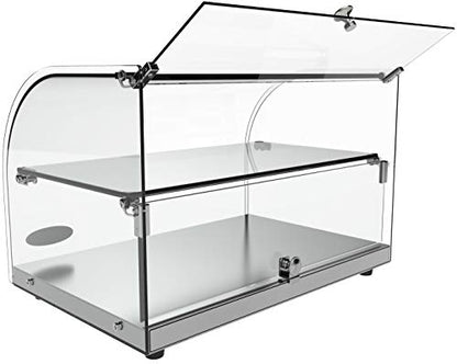 KoolMore - DC-2C 22" Commercial Countertop Bakery Display Case with Front Curved Glass and Rear Door - 1.5 cu. ft. - size: 22 in. - 2 Shelves