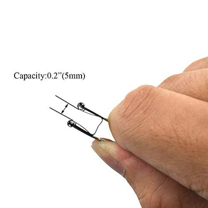 HAHIYO Binder Clips Paper Clamps Spring Steel Sturdy Mini 0.59 inches Width 0.2 Inch Capacity No Sharp Edges Heavy Duty Tight Grip Reusable Black Metal Bright Finish for Home Office School 100 Pack - size: 0.59in-100P