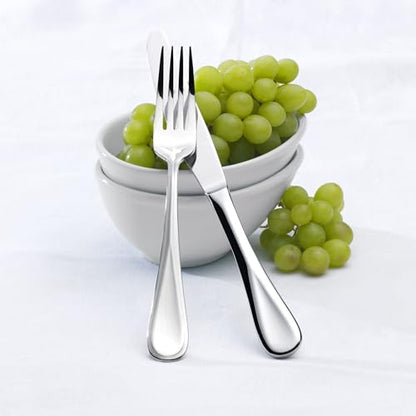 Mikasa Bravo Flatware Service for 8 with caddy, 18/10 Stainless Steel, Silverware Set with Serving Utensils and Expandable Caddy, 52 Piece - size: 52 Piece Set, style: Bravo