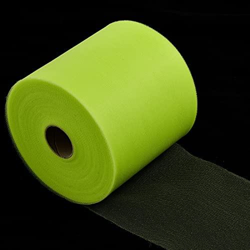 Tulle Fabric Roll, 6” by 200 Yards (600FT) Tulle Organza Fabric Spool for DIY Tutu Skirt Baby Shower Decor Wedding Backdrop Crafts Birthday Party Supplies(Autumn Green) - color: Autumn Green