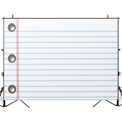 5x7ft Photography Backdrop School Backdrop Notebook Paper Welcome First Day Composition Classroom Photo Backdrop Photography Background for Photoshoot Portrait Video Party Photo Studio Prop Booth - color: Color8