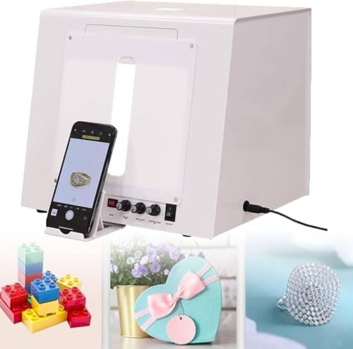 Pro Jewelry Photography Light Box Kit with 360° Adjustable Turntable, Premium Photo Studio Setup for Stunning Gemstone & Jewelry Images, Customizable Speed & 3000-5500K Color Temperature(TB200) - size: TB200