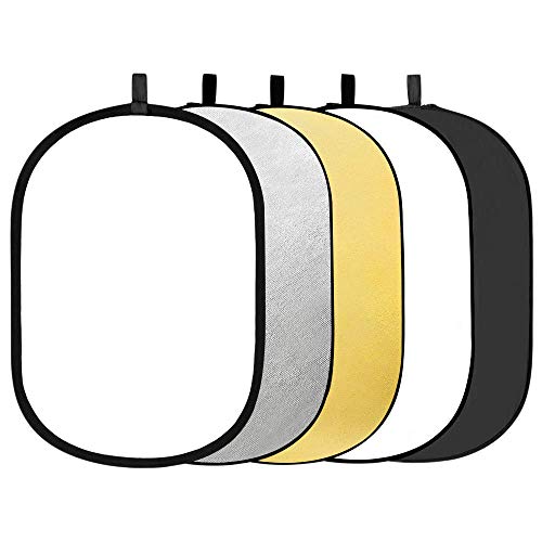 GODOX 32”x47” 80x120cm 5-in-1 Collapsible Portable Disc Light Reflector with Bag for Studio and Photography - Gold, Silver, Black, White, Translucent.