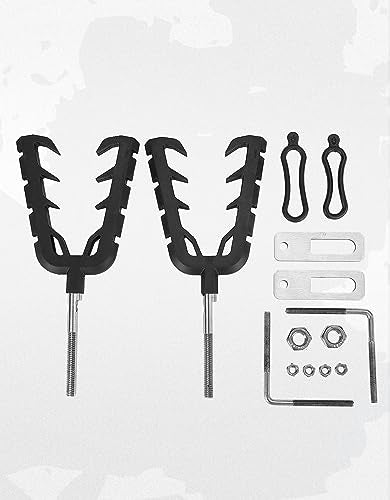 KEMIMOTO ATV UTV Hunting Tool Mount for 0.79 in - 1.97 in Square Tube, Tool Holder Rack with Rubber Straps