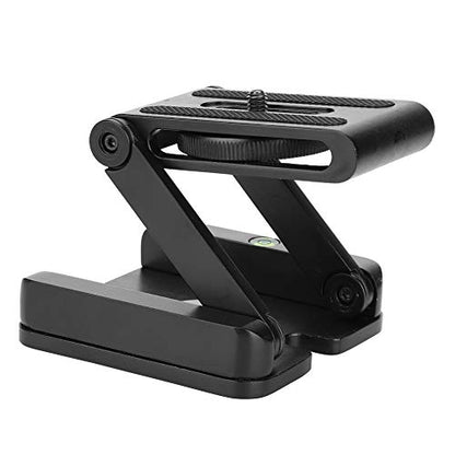 Z Flex Quick Release Plate, Black CNC Machined Aluminum Z Flex Tilt Head Folding Quick Release Plate Stand Mount for Tripod Camera Stabilizer, 3kg Stand Load Bearing