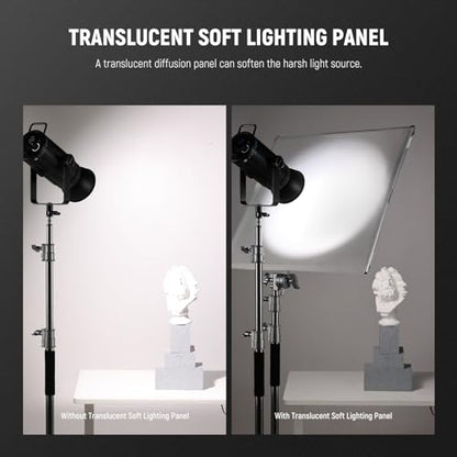 NEEWER Light Diffusion Panel Scrim Kit with Silver/White Reflector Film 30"x30" Foldable Frame with 5/8" Baby Pins Handle for C Stand 3 in 1 Diffuser for Studio Portrait Product Photography, SF7575F - size: 30"x30"