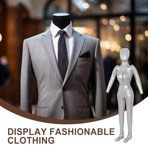Luxshiny Inflatable Full Body Mannequin Body Model for Clothing Display, Female Dress Form Stand, Lightweight Mall Display Prop for Retail Shops and Photography