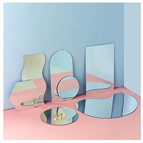 Acrylic Mirror Product Photography Props Mirror Set Photo Background Photoshoot Props Reflective Display Sheet(7Pcs)
