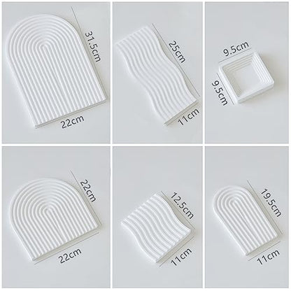 6PCS Original Design Product Photography Background Props Waterproof Hard Aromatherapy Gypsum Cube Props for Photoshoot (Snow White Silver) - color: Snow White Silver