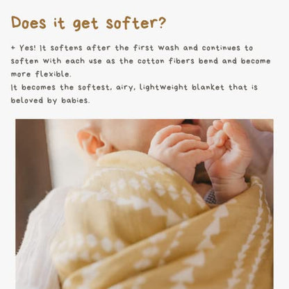 Mini Wander Swaddles for Newborns Muslin Swaddle Blankets - Breathable Soft Gender Neutral Receiving Blanket Baby Essentials | 47 x 47 Cotton - (Terrain (Citrus) - color: Terrain (Citrus)