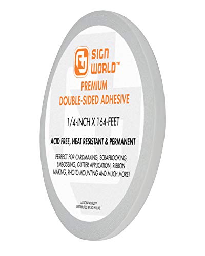Best 1/4" Ultra-Thin Permanent Double-Sided Tape for Arts, Crafts, Photography, Scrapbooking, Tear-by-Hand, Paper Backing (1/4-Inch by 164-Feet/55 Yards) - size: 1/4-Inch Ultra-Thin