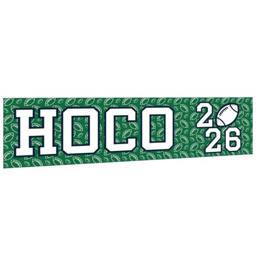 Andaz Press Large Homecoming Decorations 2026, Homecoming Banner with Football Design, HOCO Sign Banner with Adhesive Dots, Game Day HOCO Decorations 2026, 13x48 Inch - color: HOCO Football Banner