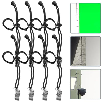 Generic 8pcs Photography Backdrop Clip Holder Set Adjustable Background Cloth Clamps for Studio Photo Video Shooting