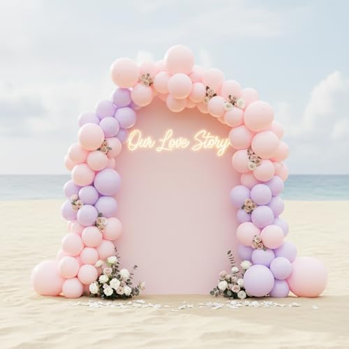 Double Sided 6.6FT Pink Arch Backdrop Cover Spandex Fitted Stretchy Arch Covers for Wedding Birthday Party Bridal Baby Shower Ceremony - color: Pink, size: 6.6ft